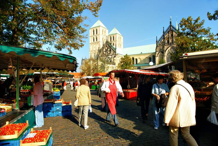 Ein Erlebnis für die Sinne: auf den Markt am Domplatz gehen Münster Markt