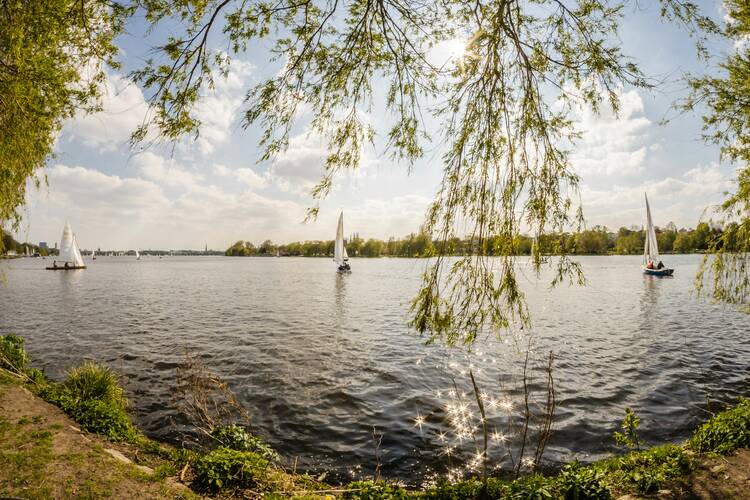 Spaziergang an der Außenalster in Hamburg Spaziergang Außenalster Hamburg
