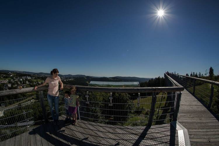 Über die Panorama Erlebnis Brücke laufen Panorama Erlebnis Brücke Winterberg