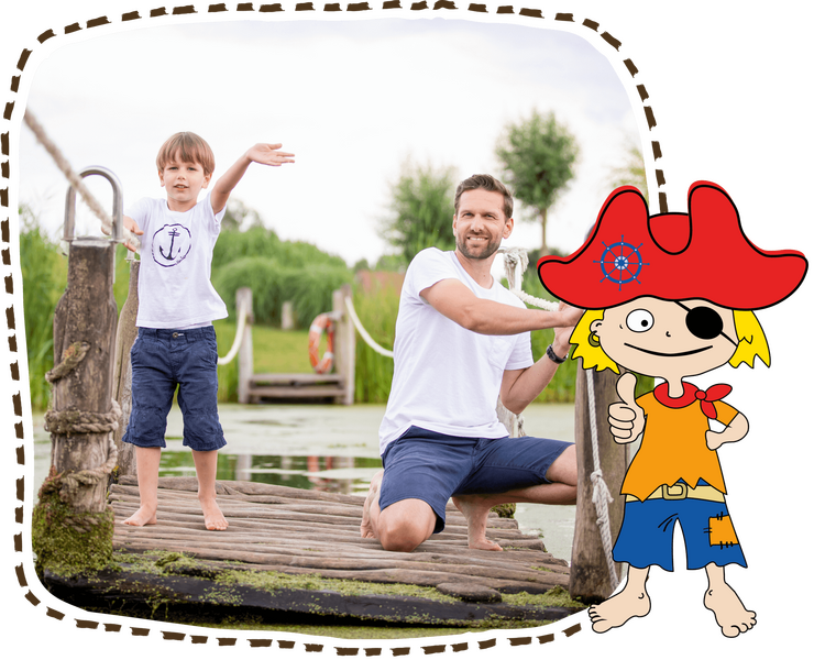 Auf den Piratenspielplatz in Trassenheide Piraten-Insel-Usedom