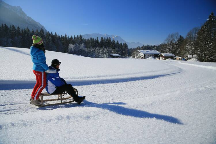 Die Naturrodelbahn Adlgass in Inzell Rodeln Inzell