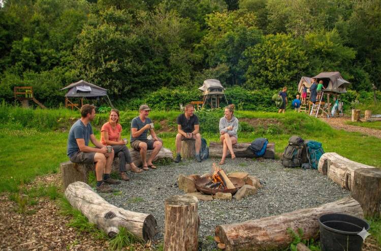Camping Dachzelt Familie