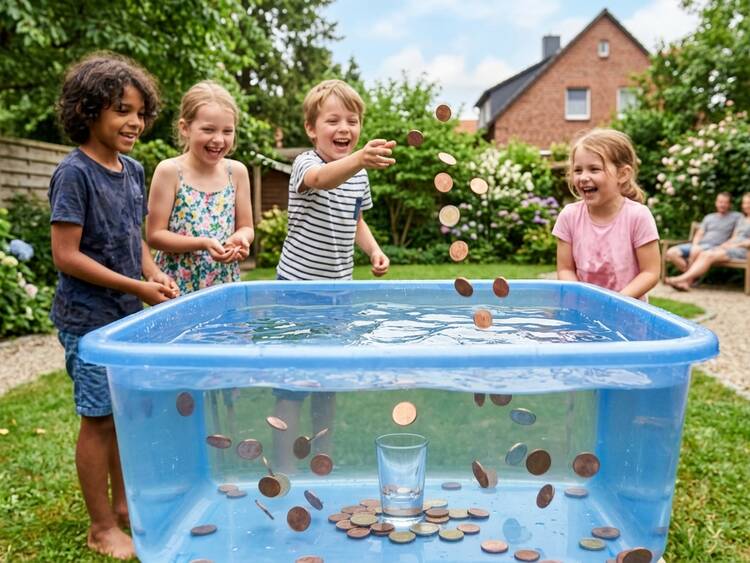 Wasserspiele Kinder Münzen